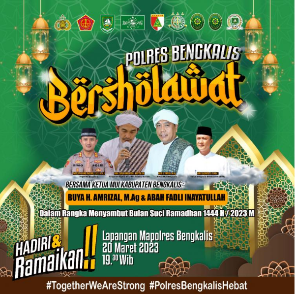 Polres Bengkalis Bersholawat Ajak Seluruh Masyarakat Ramaikan Kegiatan Religius 